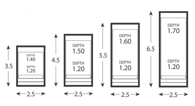 Davinci fibreglass pool sizes