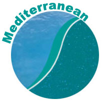 Mediterranean is a classic blue colour perfect for your fibreglass swimming pool.